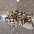 Modern Liquor Store Interior Design With Shelves Wine Bottles And White Counter