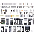 Modern Architectural Components Including Metal Gates Railings Fences And Security Booths