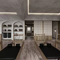 Modern Fitness Studio With Wooden Pilates Beds Mirror Walls And Natural Light