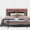 Modern Double Bed 3d model