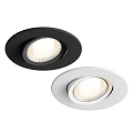 Modern Black And White LED Recessed Downlights For Home Lighting Fixtures