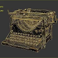 Vintage Old Fashioned Typewriter With Classic Mechanical Design And Metal Keys