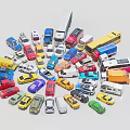 Colorful Miniature Toy Cars Collection With Various Models Different Vehicle Types And Designs