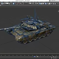 T90 T90S main battle tank light medium Russian tank low face number low model simple model game sub-era film and television level super realistic 3d model