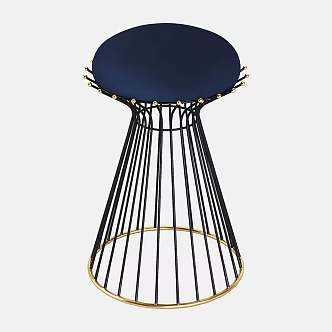 Light Luxury Bar Stool Bar Stool Casual Bar Stool High Stool 3d model