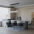 Modern table combination 3d model