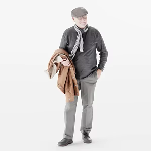 Old man. 3d model