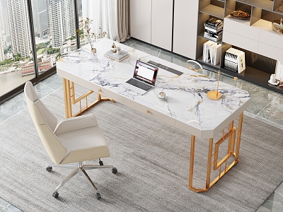 Light Luxury Desk and Chair model