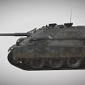Vintage Military Tank With Long Barrel And Rustic Metal Exterior Details