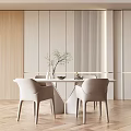 Modern Dining Table and Chair Combination 3d model