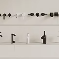 Modern Black And White Faucets With Various Designs Wall Mounted And Countertop