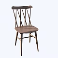 Simple Wooden Leisure Chair Featuring Crossed Backrest Design For Home Relaxation