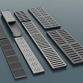 Various Road Drainage Grates And Utility Covers With Grid And Slotted Designs