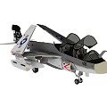 Detailed US Navy Fighter Jet Model With Open Canopy And Cockpit Interior