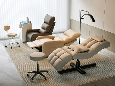 Modern Various Comfortable Reclining Massage Chairs For Professional Beauty Spa Salon Relaxation And Therapy 3d model