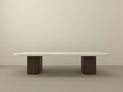 Modern and ancient style retro tea table square table table white tea table solid wood coffee table living room leisure area negotiation area 3d model