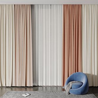 Modern Curtains 3d model