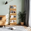 Modern Simple Nordic Ins Internet Celebrity Bookshelf Wall Storage Rack Magazine Rack 3d model