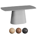Natural Solid Oak Dining Table With Rounded Edge And Sturdy Tapered Base For Modern Homes