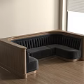 Modern Card Seat Sofa Round Arc Bar 3d model