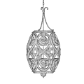 Classical Ornate Chandelier Featuring Intricate Scroll Patterns And Decorative Frame