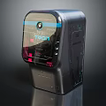 Modern Toon Washing Machine Black Sleek Design with Digital Display LED Lights and Smart Features