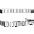 Ornate Metal Fence With Decorative Railings For Outdoor Property Use