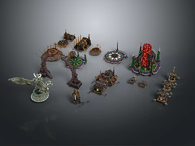 Elaborate Future Architecture Models Featuring Unique Tower Designs And Creative Geometric Structures 3d model