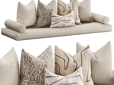 Bay Window Sofa Cushion 3d model