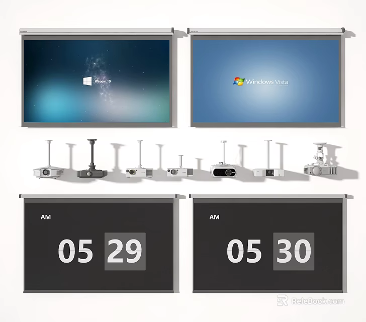 High Definition Projection Screen Security Monitoring System With Real Time 3d model 