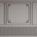 French background wall French parapet French carved line 3d model