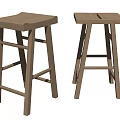 Modern Bar Stool Log Bar Chair Bar Stool 3d model