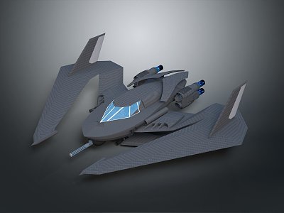 Modern Spaceship Spacecraft 3d model