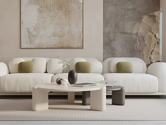 Modern three-seat sofa 3d model