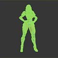 Futuristic Sci-Fi Female Character Armor Costume With Mechanical Leggings Arm Guards And High Heels