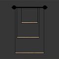 Playground Equipment With Suspended Multi Layer Wooden Steps And Black Frame For Kids