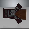 Hersheys Chocolate Bar With Crossed Red Wrapper Displaying Tasty Chocolate Pieces
