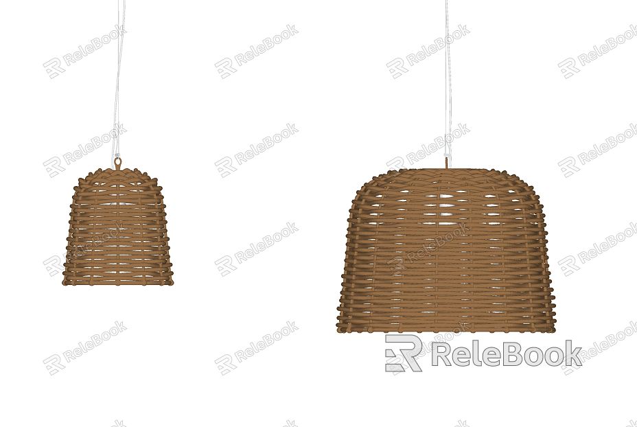 New Chinese Chandelier Grid Rattan Lamp model