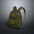 Camo Pattern Durable Backpack with Multiple Pockets for Daily Use 3d model