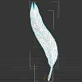 White Feather Illustration Of A Flying Bird On Black Background With Fine Details
