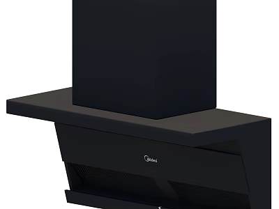 Modern Black Kitchen Range Hood Appliance With Contemporary Design And Functionality 3d model