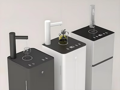 Automatic Water Dispenser With Modern Design Multiple Colors And Control Panel 3d model