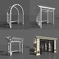 Various Pergola Designs With Arched Structures Latticed Panels And Decorative Columns