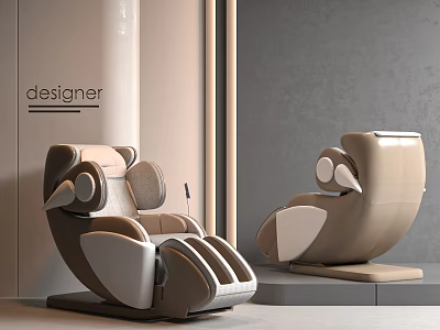 Designer Modern Massage Chair With Streamlined Design And Ergonomic Features For Home Comfort 3d model