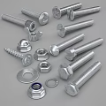 Essential Hardware Tools Including Various Bolts Nuts And Washers For Construction And Repair