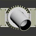 Modern Adjustable Head Recessed Lighting Fixture With White Body Black Base Heat Sink Design