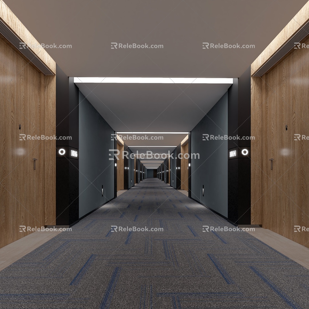 Hotel aisle Hotel Passage 3d model