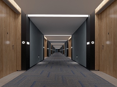 Hotel aisle Hotel Passage 3d model