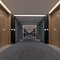 Hotel aisle Hotel Passage 3d model