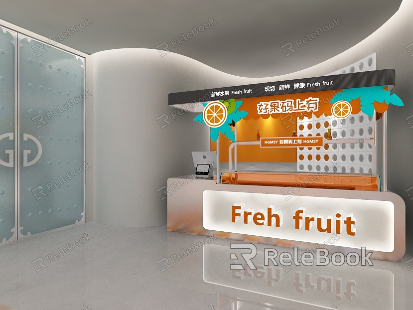 Mall fruit stalls model